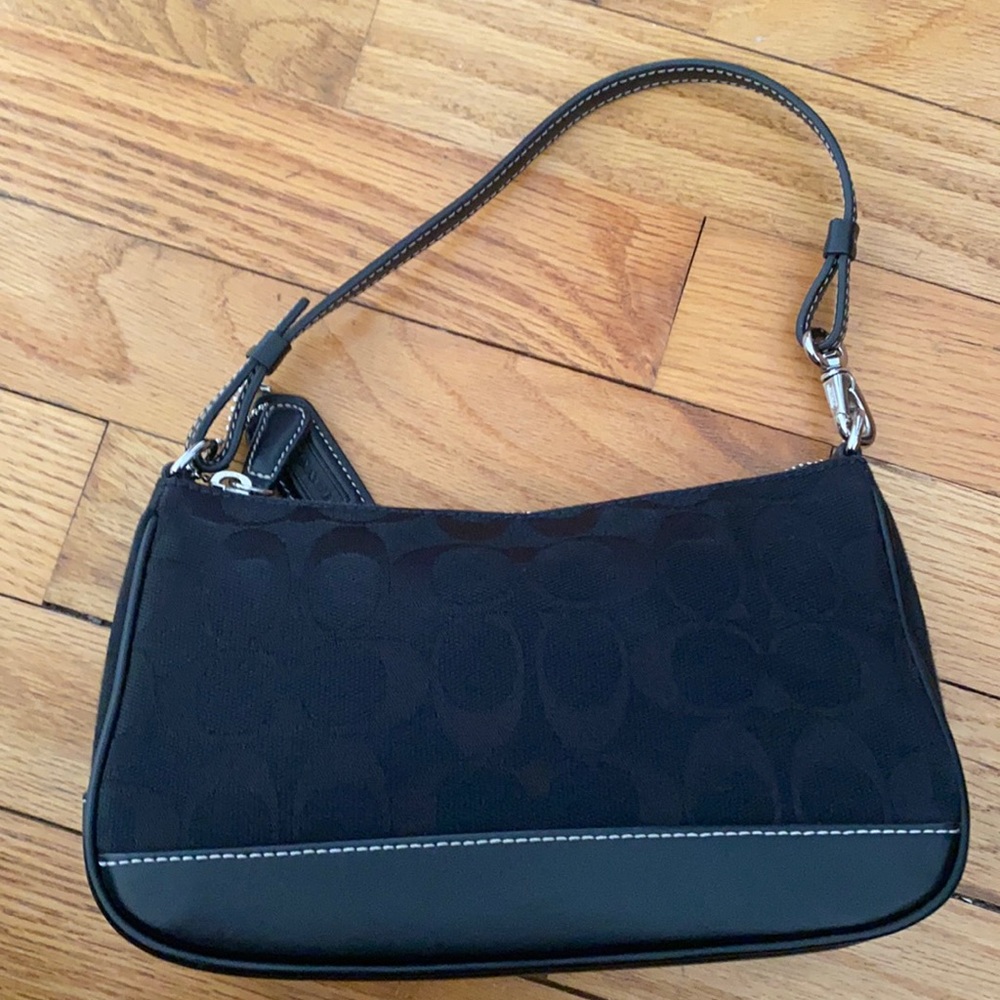 Coach black monogram bag